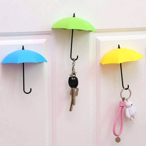 Multipurpose Umbrella Key Hat Holder Wall Hanging Hook Multicolor - jugaad.shop