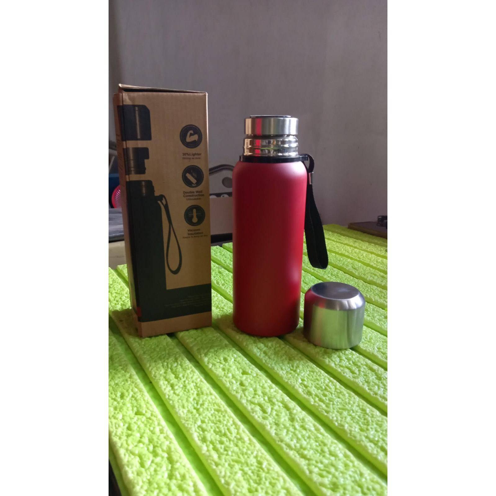 Stainless Steel Water Bottle, Fridge Water Bottle, Stainless Steel Water Bottle Leak Proof, Rust Proof, Cold & Hot Thermos steel Bottle| Leak Proof | Office Bottle | Gym | Home | Kitchen | Hiking | Trekking | Travel Bottle (Approx 600ML) - jugaad.shop