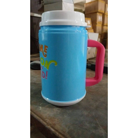 Insulated Mug with Lid Handle Flexible Straw with Cap (709 ML) - jugaad.shop