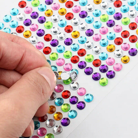 SpaceSelf Adhesive Multi Size Shaped Shining Stones Crystals Stickers For Art & Craft, Mobile Phone Decoration, Jewelery Making, School Projects, Creative Work - jugaad.shop