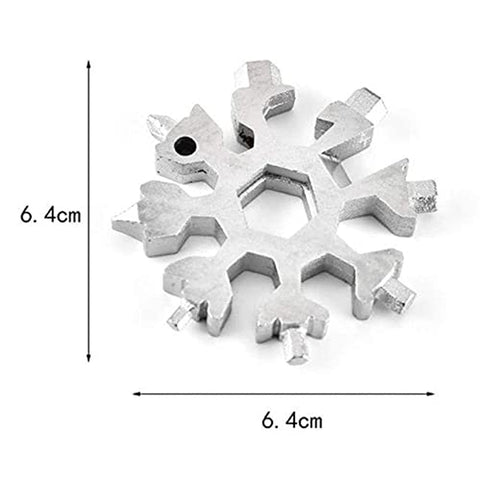 Durable & Portable 18 in 1 Snowflake Multi-Tool, Snowflake Bottle Opener Flat Phillips Screwdriver Kit Wrench - jugaad.shop