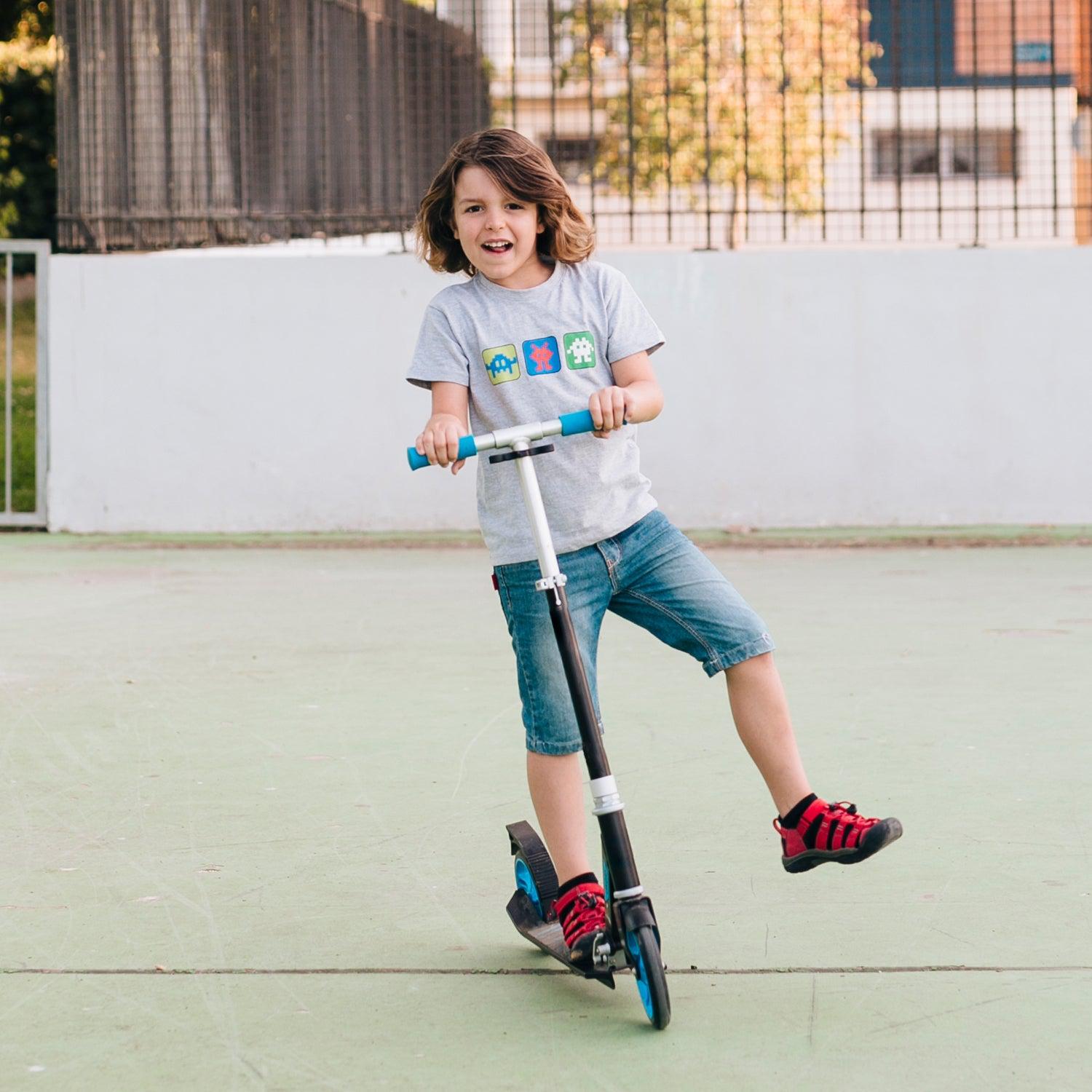 Basic Kids Ride On Leg Push Scooter for Boys and Girls (4 - 8 Years Old Kids) Foldable Scooter Cycle with Height Adjustment for Boys and Girls Multicolor (1 Pc / 2 Wheel)  - jugaad.shop