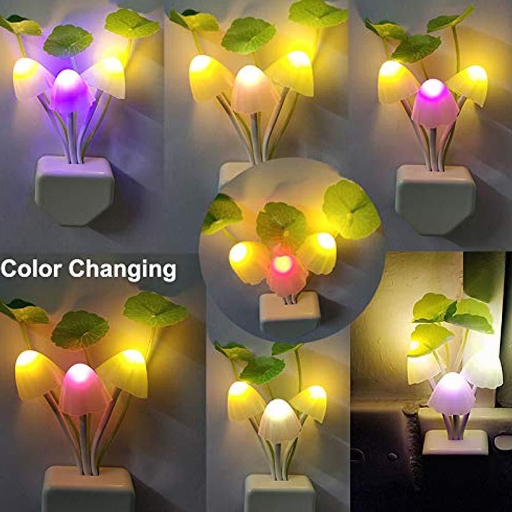 Mushroom night light with multicolor options.