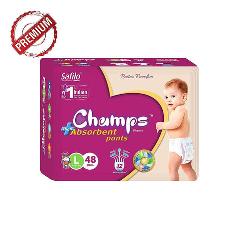 Premium Champs High Absorbent Pant Style Diaper (Small Size / 42 Pcs) - jugaad.shop