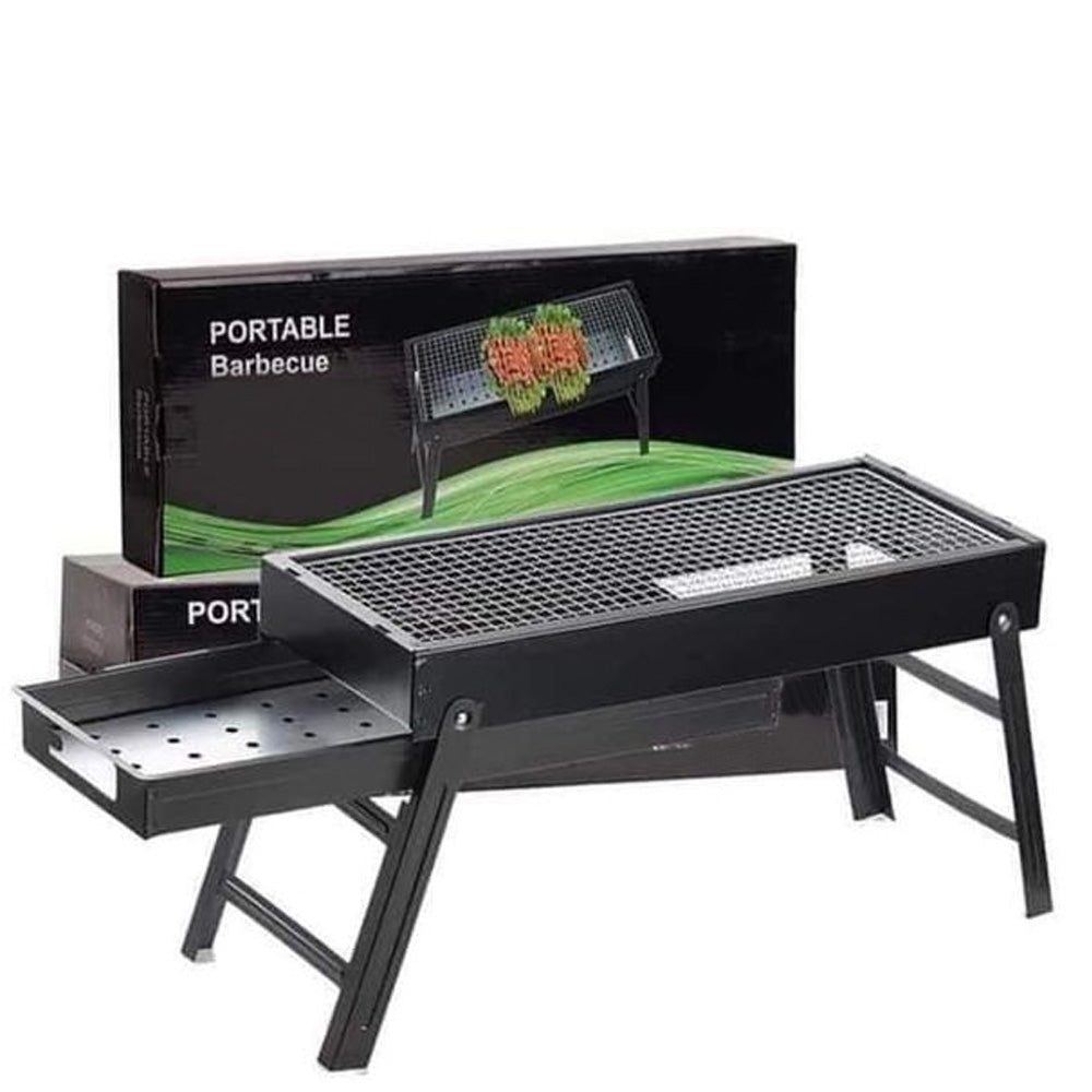 Portable BBQ grill set for outdoor and home use.