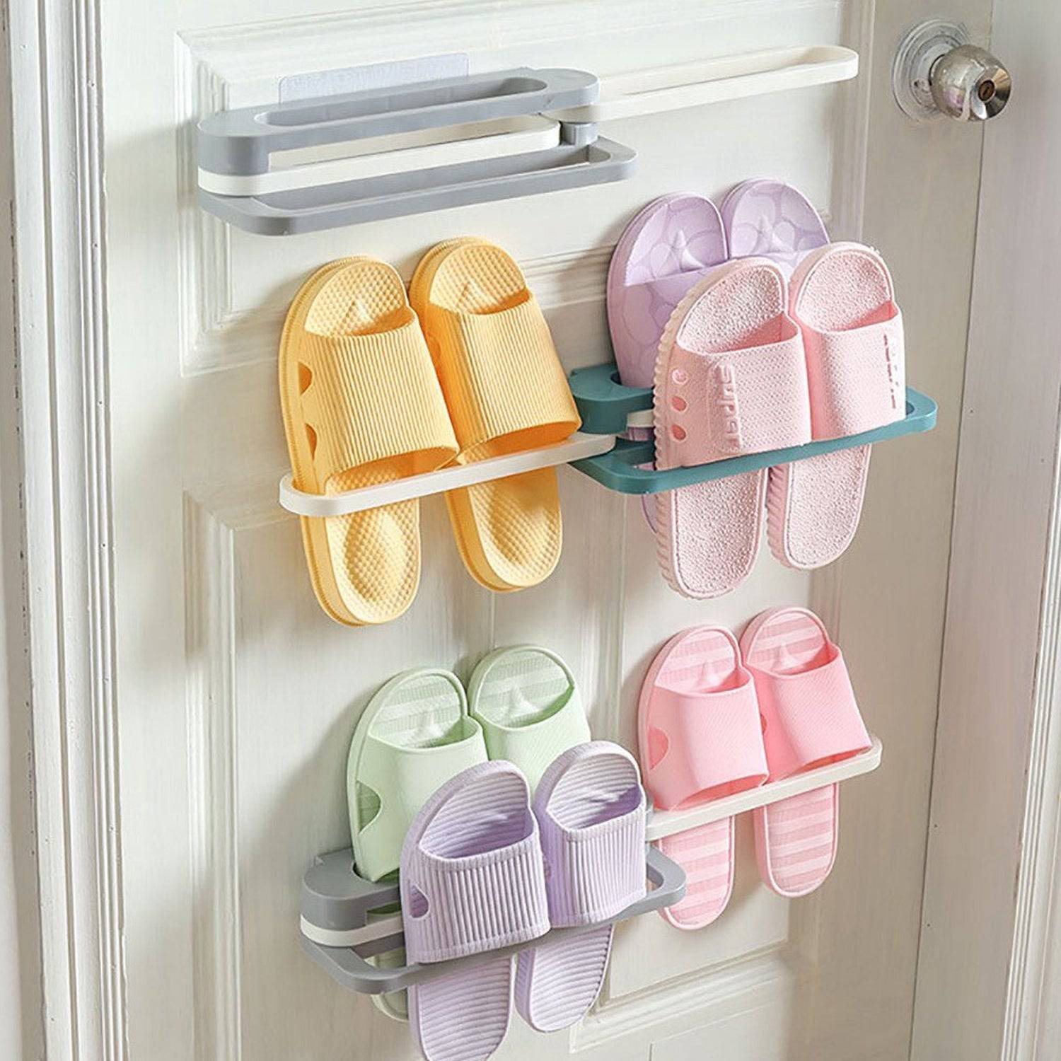 Multifunction Folding Slippers / Shoes Hanger Organizer Rack - jugaad.shop