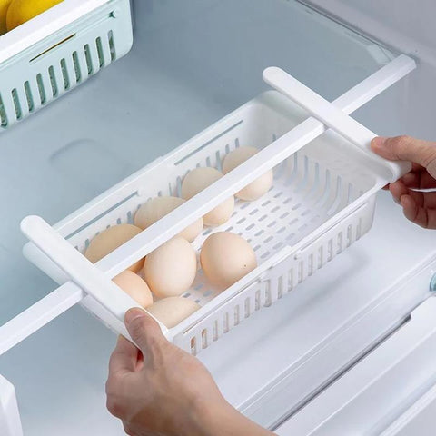 Stackable fridge drawers for keeping food fresh.