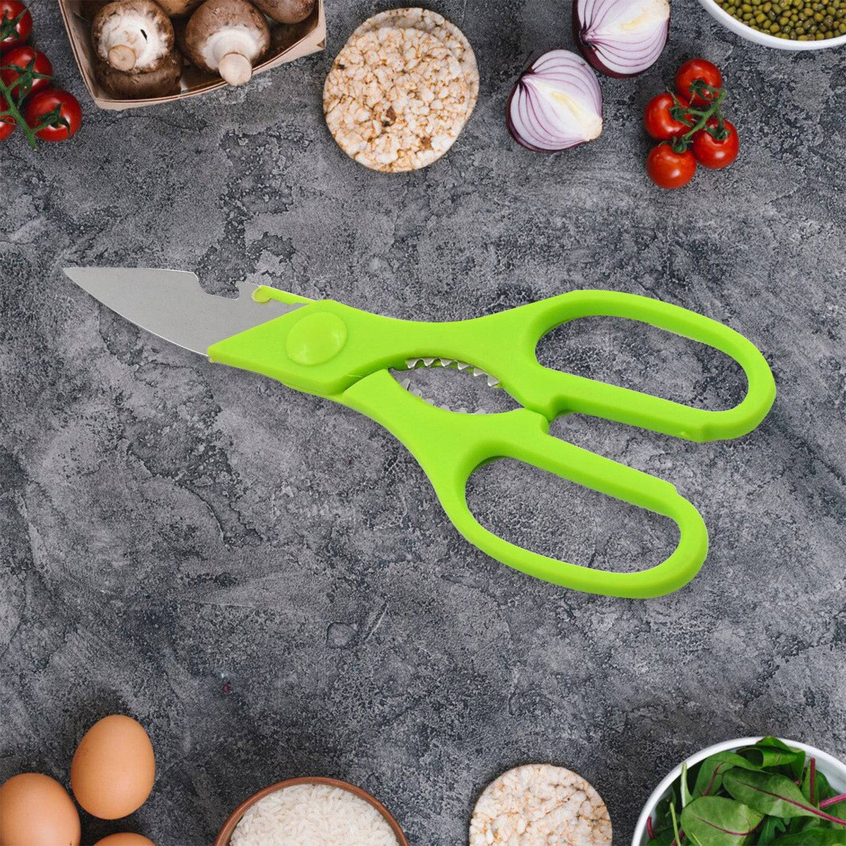 Multifunction Kitchen Tools Stainless Steel and Plastic Kitchen Knife and Scissor Ideal Accessory Set for Kitchen - jugaad.shop