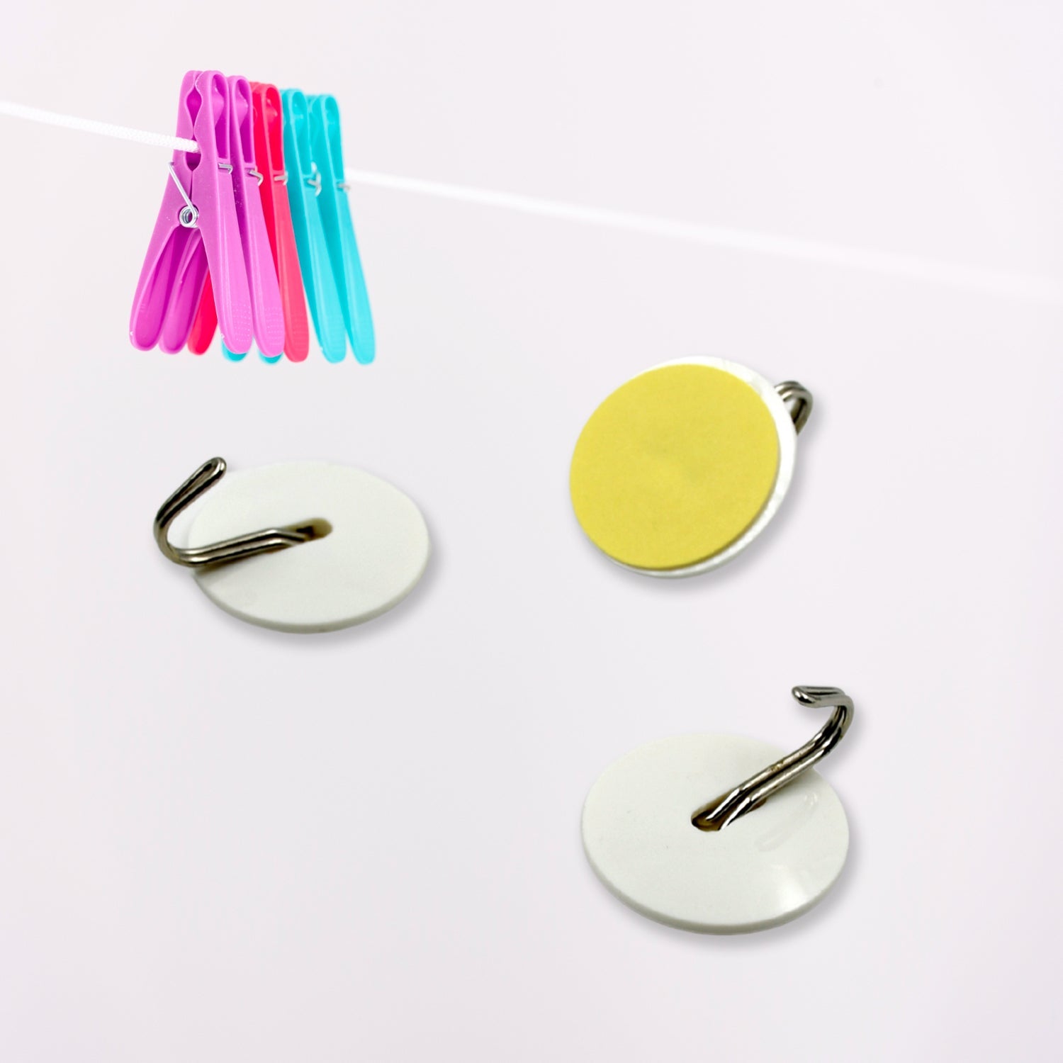 Strong Self-Adhesive Hooks (2 Pc): Heavy Duty, Waterproof, All-Purpose - jugaad.shop