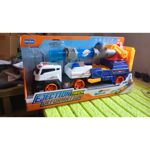 Truck Toys for Kids, Large Truck Toys Include 2 Racing Cars+4 Ball, with Light & Sounds, Eejection & Shooting Transport Cars Toy, Gifts for Boys Girls (Battery Not Included) - jugaad.shop