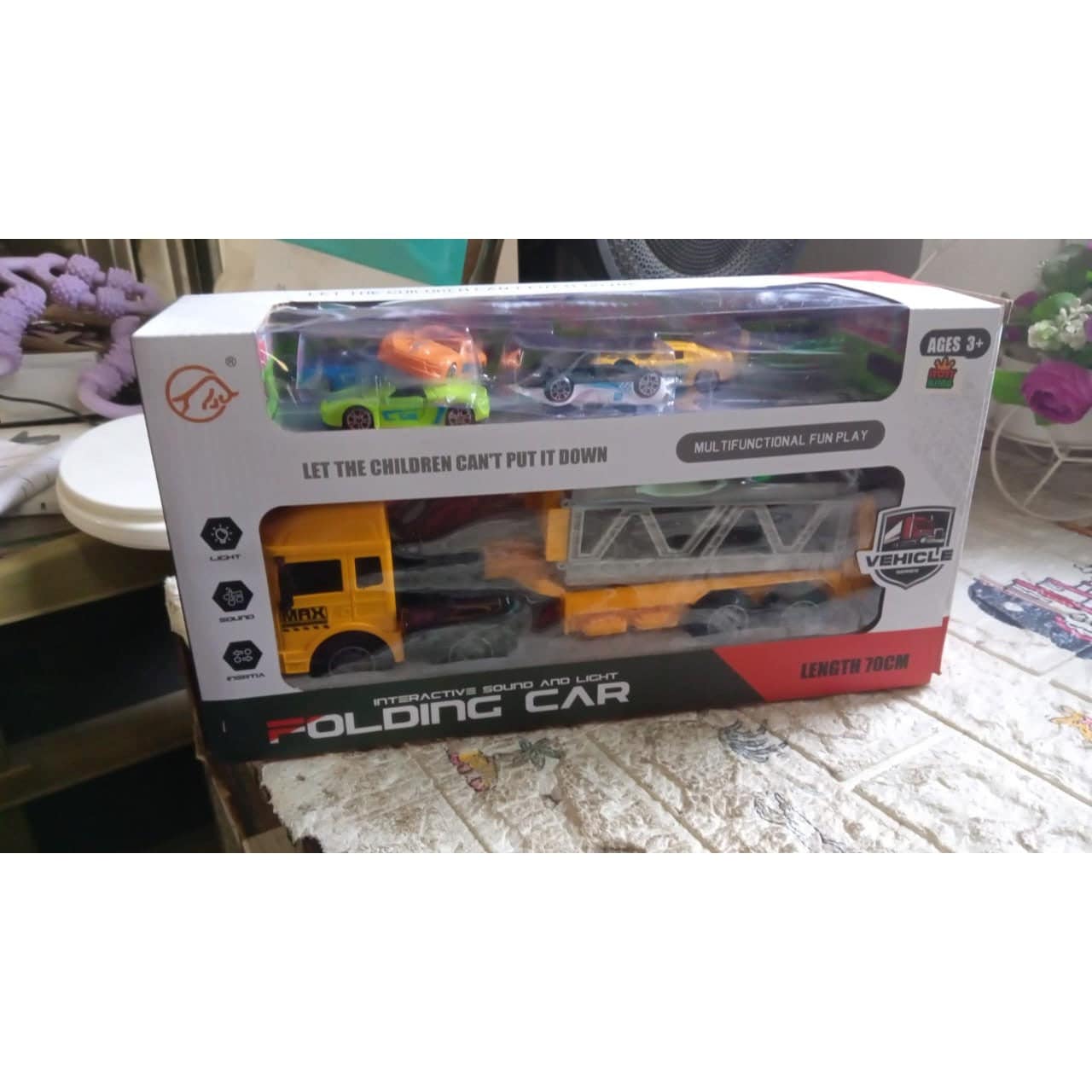 Realistic Long-Haul Toy Vehicle Transport Playset with Lights and Sound - jugaad.shop