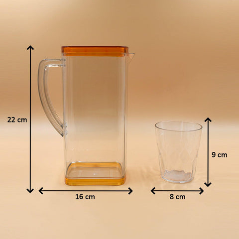 Multipurpose glass jug for storing and serving various beverages, from milk to juice.