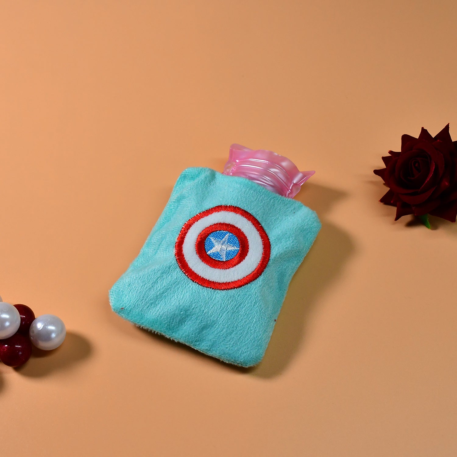 Captain America Print Small Hot Water Bag with Cover for Pain Relief - jugaad.shop