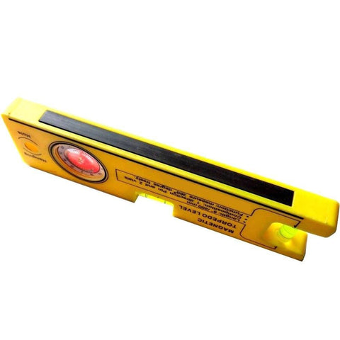 8-inch Magnetic Torpedo Level with 1 Direction Pin, 2 Vials and 360 Degree View - jugaad.shop