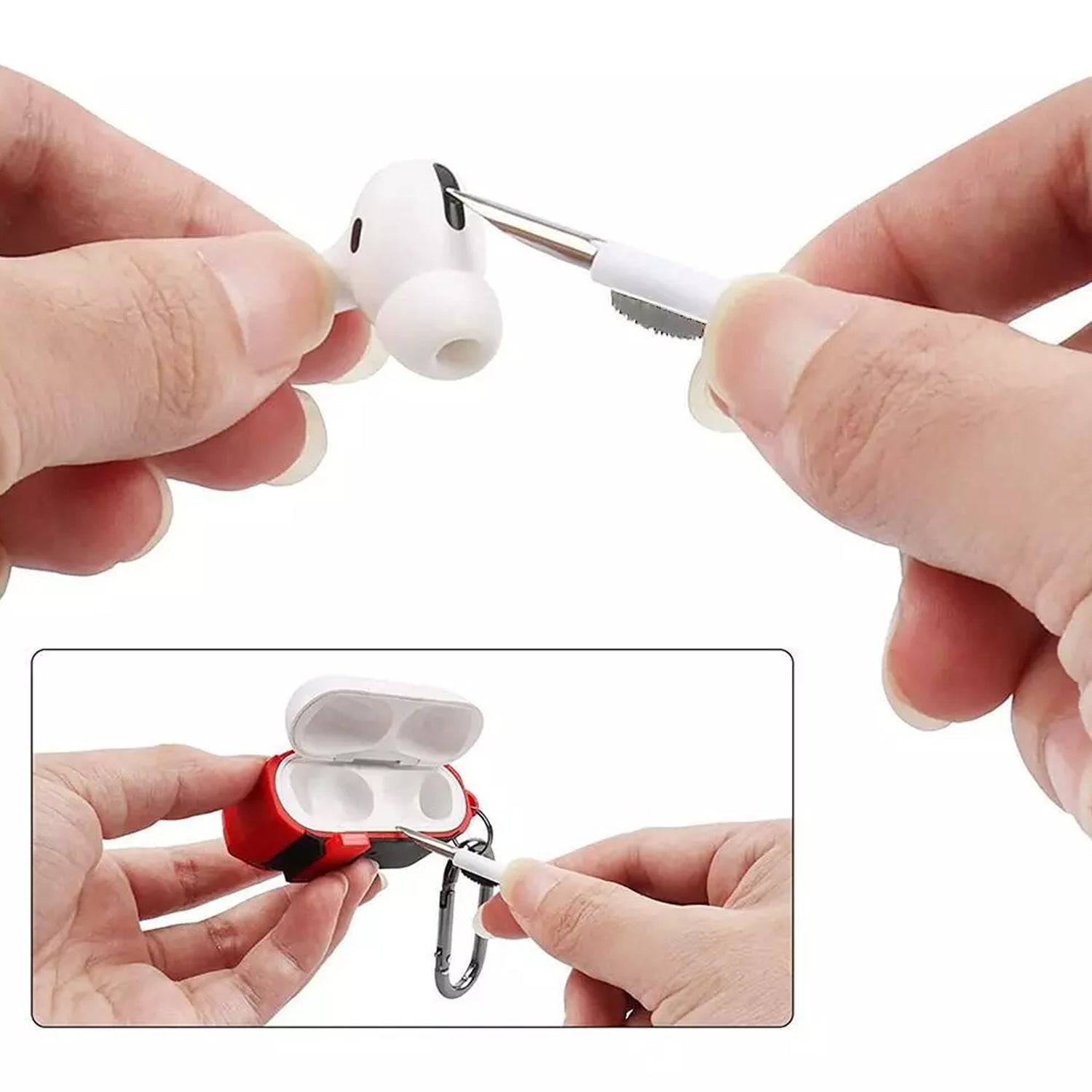 3 In 1 Earbuds Cleaning Pen For Cleaning Of Ear Buds And Ear Phones Easily Without Having Any Damage. - jugaad.shop