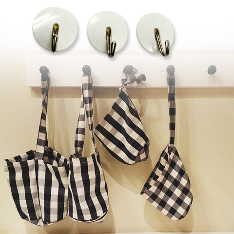 Strong Self-Adhesive Hooks (2 Pc): Heavy Duty, Waterproof, All-Purpose - jugaad.shop