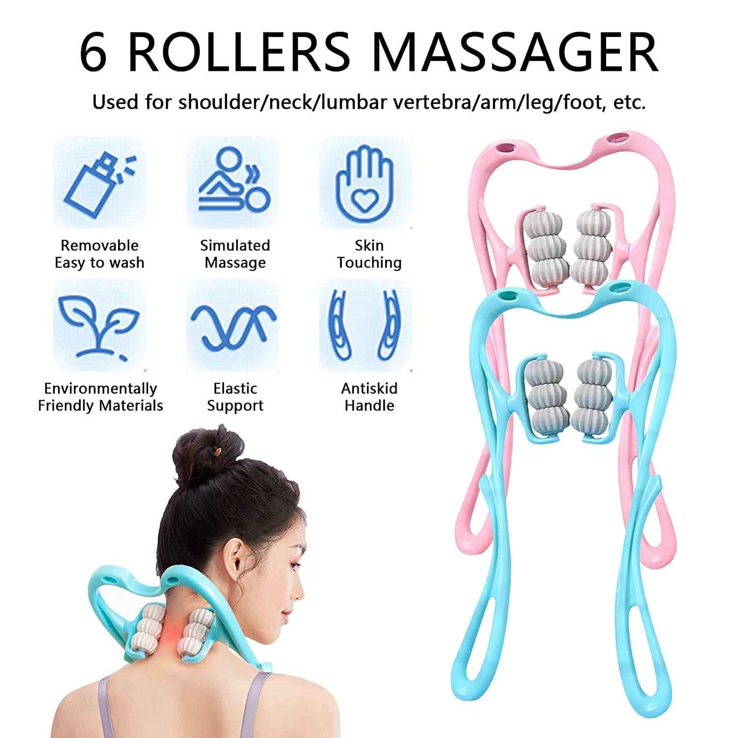 Neck & Shoulder Massager: Portable Relief for Back, Waist & More (1 Pc) - jugaad.shop