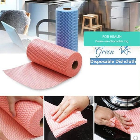 Non Wooven Fabric Disposable Handy Wipe Cleaning Cloth Roll (1Pc) - jugaad.shop