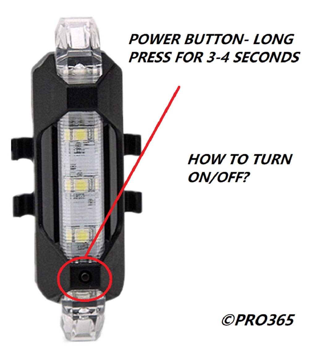 White LED front light for bicycles, resistant to water.