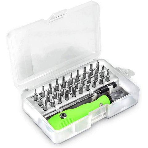 32 in 1 Mini Screwdriver Bits Set with Magnetic Flexible Extension Rod - jugaad.shop