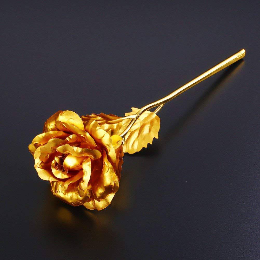 Luxury Decorative Gold Plated Artificial Golden Rose with Premium Box - jugaad.shop