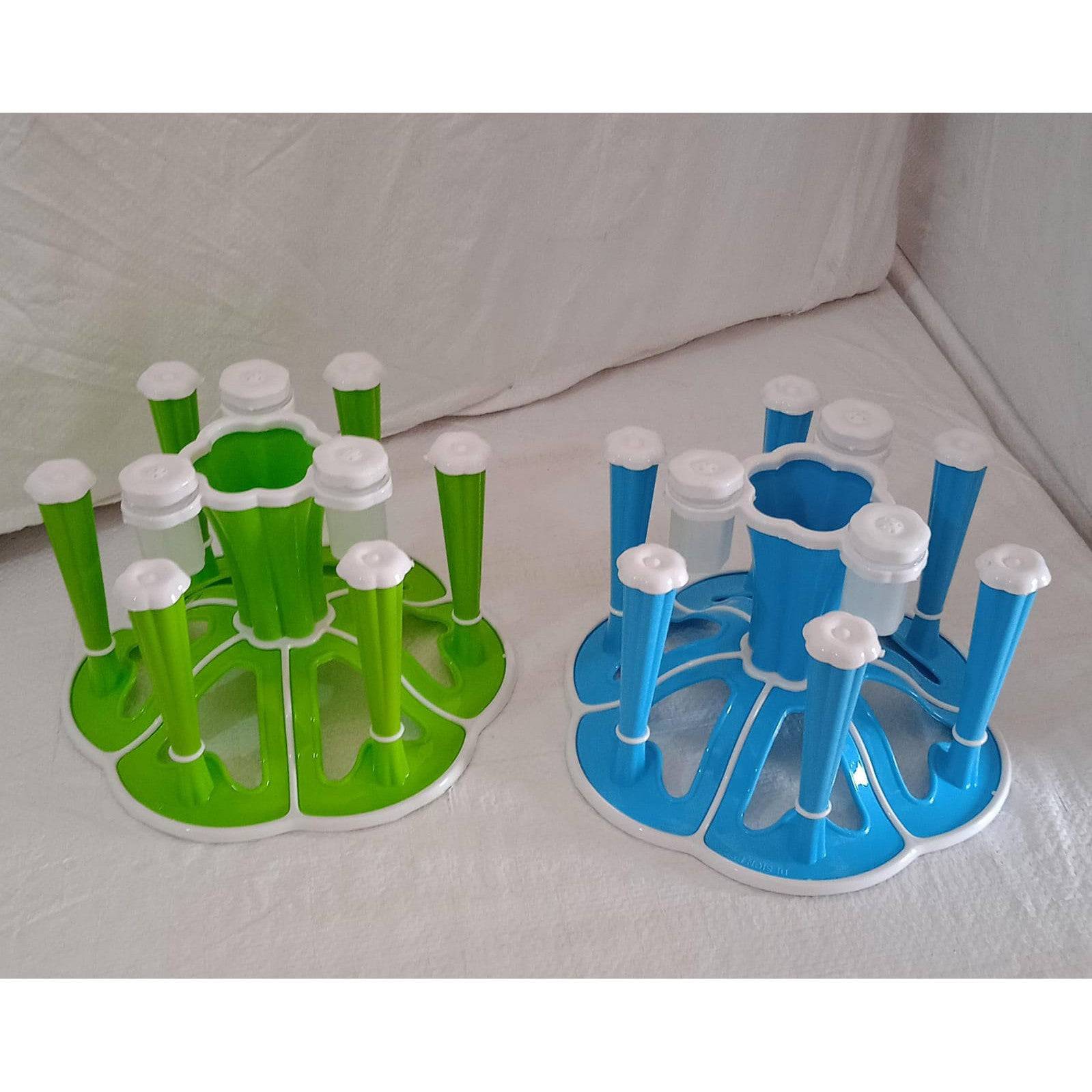 Miracle Plastic Glass Stand / Tumbler Holder / Glass Holder for Kitchen / Dining Table 6 Glasses Stand With 3 Pepper Salt (Moq :- 2 Pc) - jugaad.shop