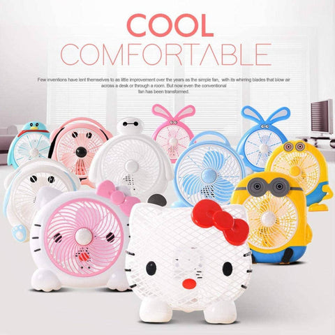 plastic cute mini electric usb fan desk fan for children ( Battery Not Include) - jugaad.shop