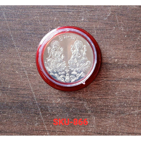 Silver color Coin for Gift & Pooja (Metal is not silver) - jugaad.shop