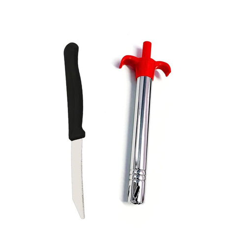 Stainless Steel Electronic Gas Lighter and Knife (2 in 1) - jugaad.shop