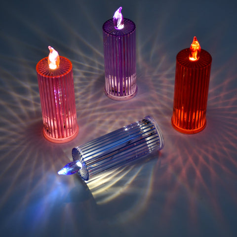 Big Simple Candles for Home Decoration, Crystal Candle Lights (Multicolor)-jugaad.shop