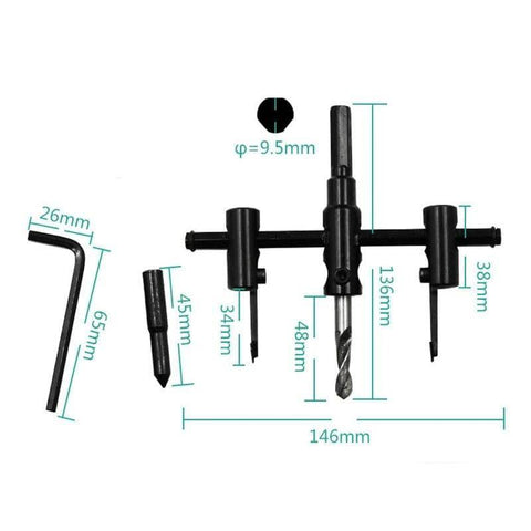 Adjustable Circle Hole Saw Drill Bit Cutter - jugaad.shop