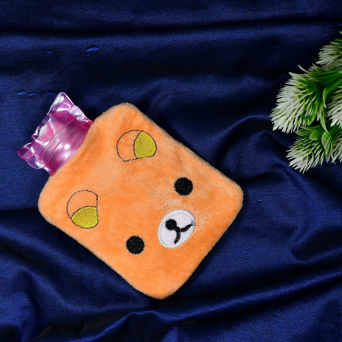 Warm Hug from a Panda: Orange Panda Hot Water Bottle for Pain Relief-jugaad.shop