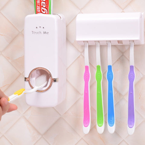 Toothpaste Dispenser & Tooth Brush Holder - jugaad.shop