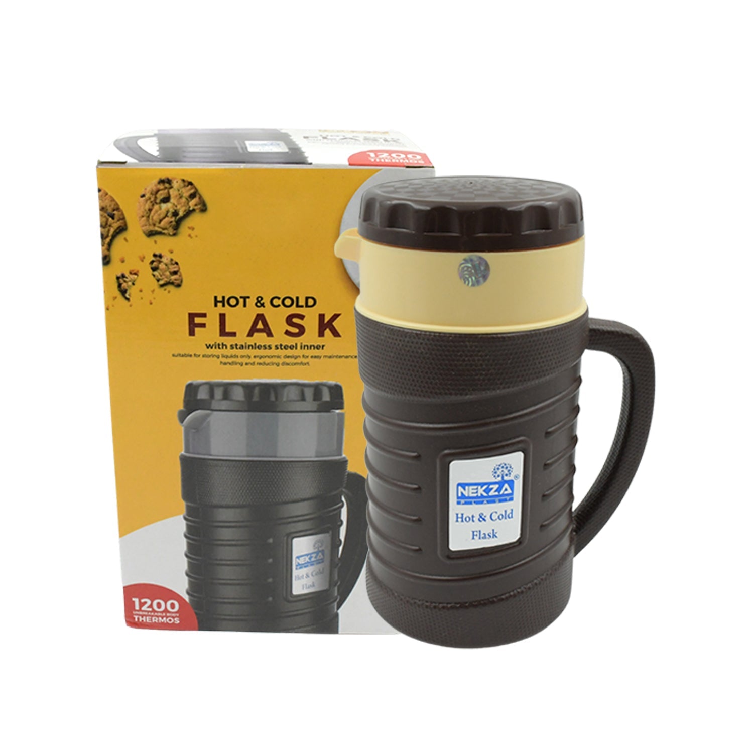 Stainless Steel Thermos Flask (Multiple Sizes): Travel Mug, Coffee, Tea (Leakproof) - jugaad.shop