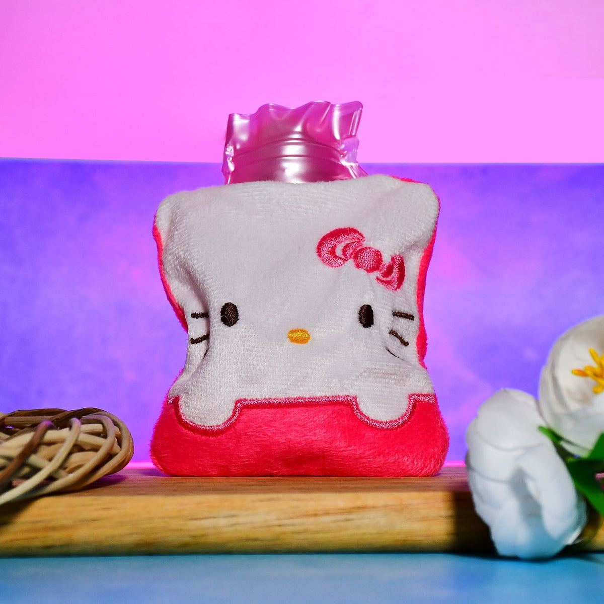 Pink Hello Kitty Small Hot Water Bag with Cover for Pain Relief - jugaad.shop