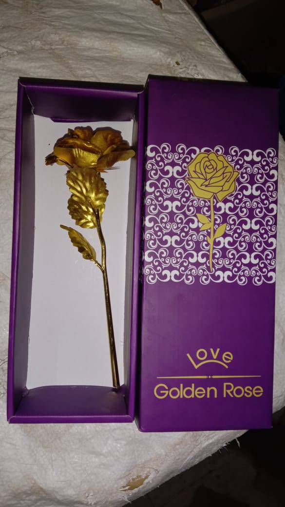 Luxury Decorative Gold Plated Artificial Golden Rose with Premium Box - jugaad.shop