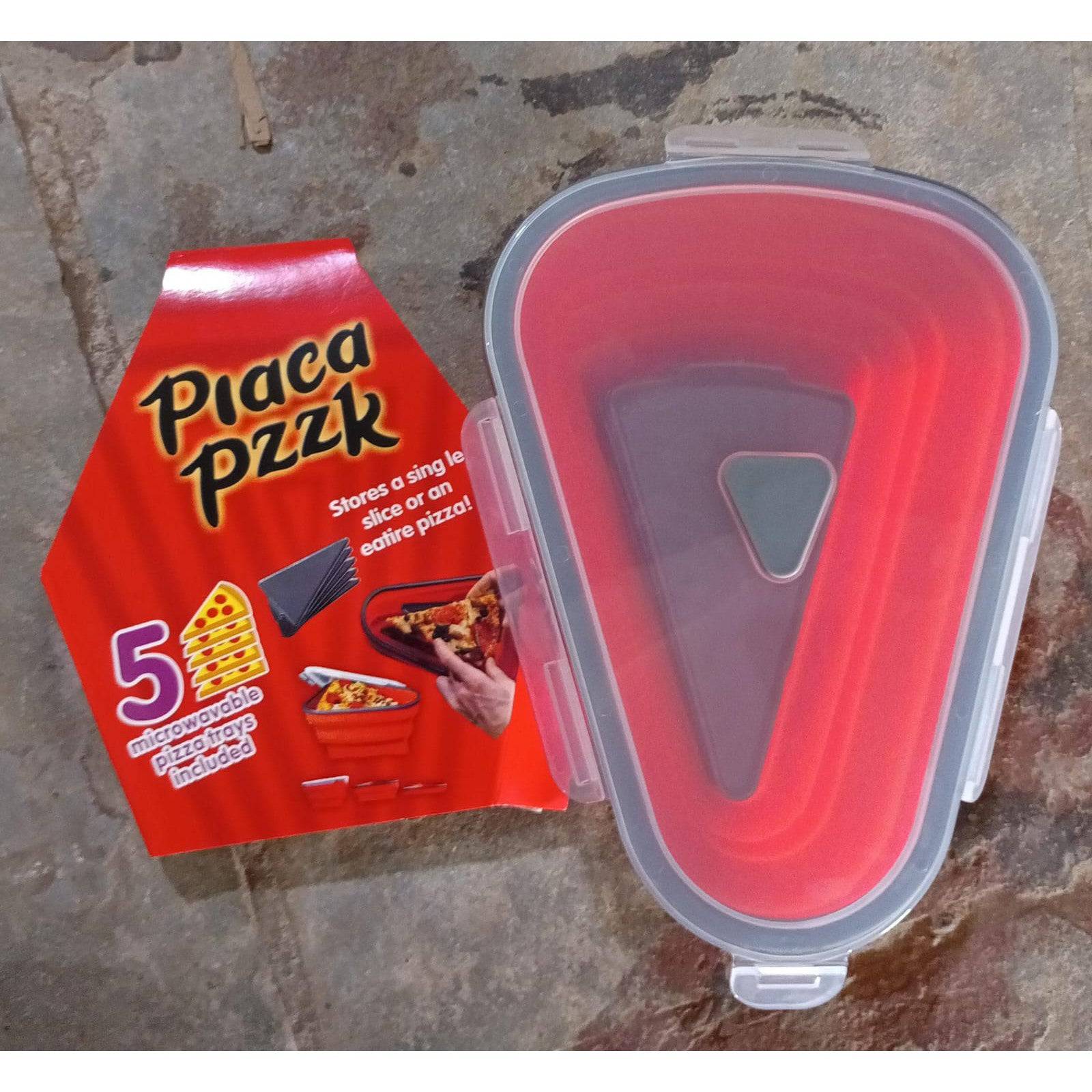 Reusable Pizza Storage Containers with 5 Microwavable Serving Trays, Silicone Container Expandable & Adjustable for Packing Pizza at home / outdoor - jugaad.shop