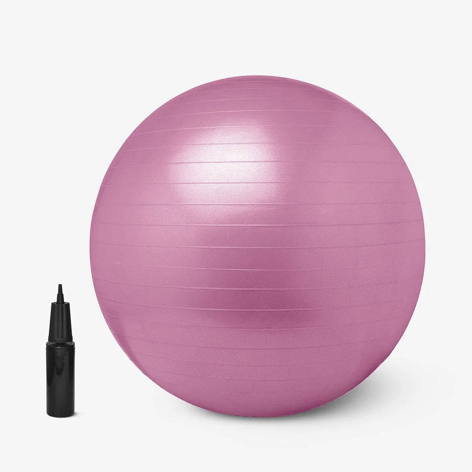 Anti Burst 65 cm Exercise Ball with Inflation Pump, Non-Slip Gym Ball, for Yoga, Pilates, Core Training Exercises at Home and Gym- Suitable for Men and Women - jugaad.shop