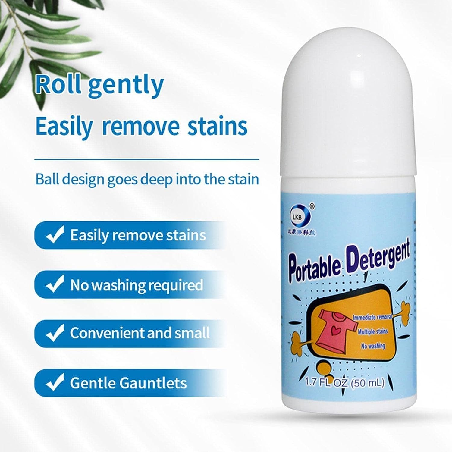 Clothes Stain Remover Bead Design Emergency Stain Rescue Roller-ball Cleaner for Natural Fabric Removes Oil Almost All Types of Fabrics - jugaad.shop