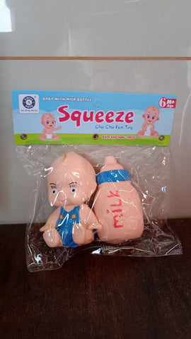 Baby And Bottle Squeeze Chu Chu Fun Toy (2 Pcs)-jugaad.shop