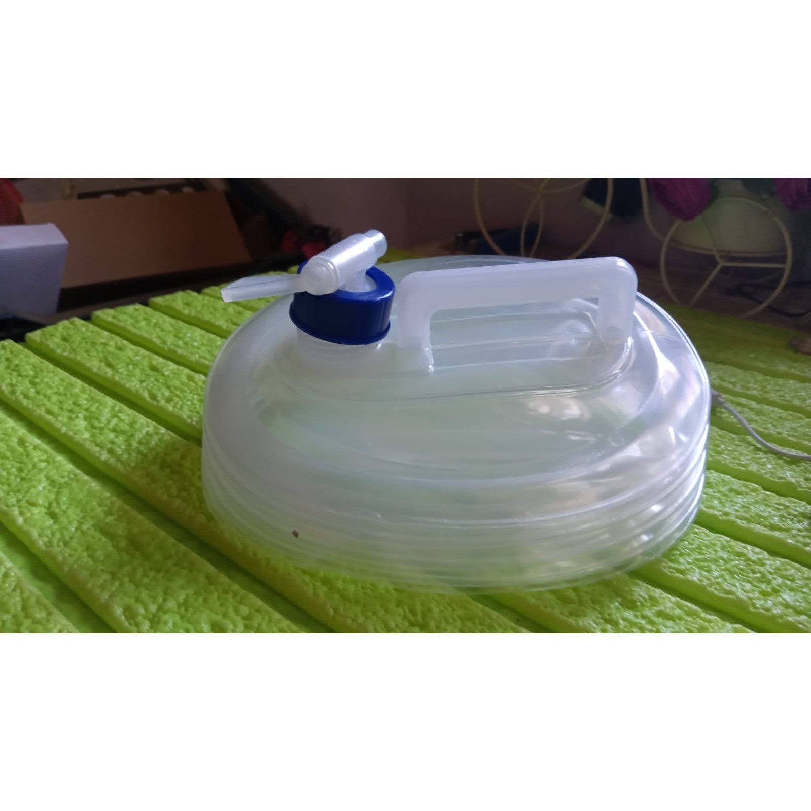 Outdoor Camping Collapsible Portable Water Container with Carry Handle Tap Valve Large Food Grade - jugaad.shop