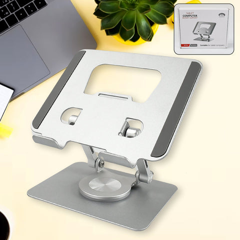 Aluminum Alloy 360°Rotating Bracket, Adjustable Tablet Stand, Portable Foldable Ergonomic Tablet Support - jugaad.shop