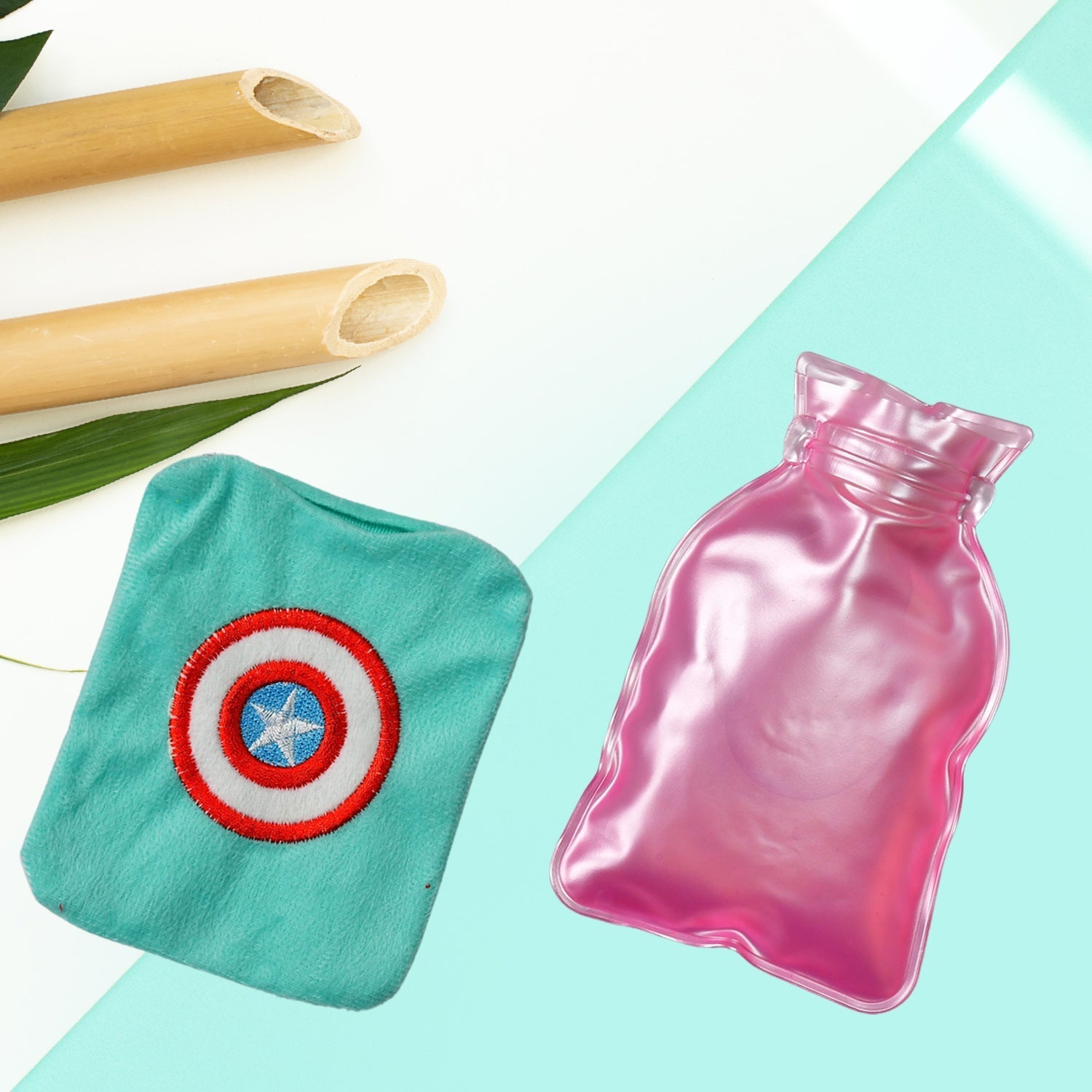 Captain America Print Small Hot Water Bag with Cover for Pain Relief - jugaad.shop