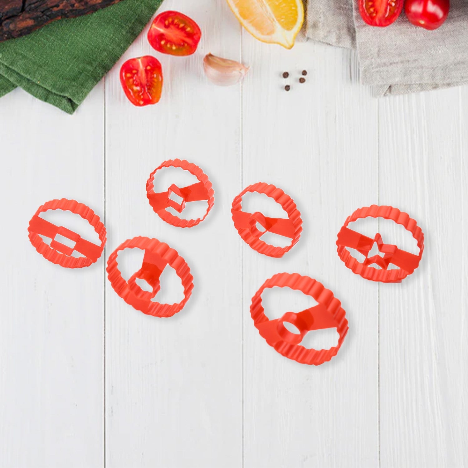 Set of cookie cutters for various baking needs