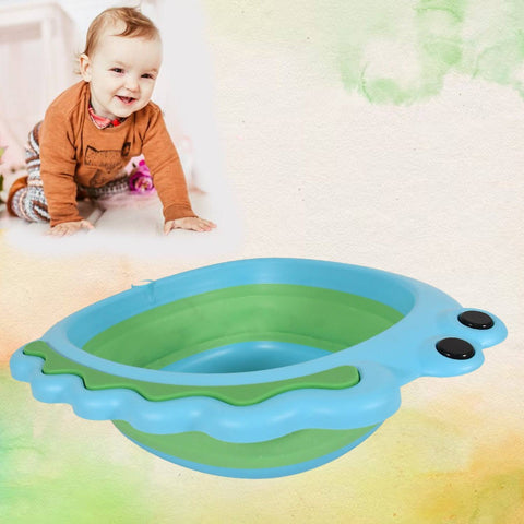 Frog Shape Wash Basin, Space Saving Multi Function Foldable Baby Wash basin Easy Clean Lightweight Thicken for Washing Face for Home (33×31Cm / 1 pc) - jugaad.shop