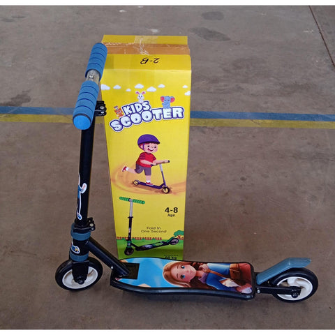 Basic Kids Ride On Leg Push Scooter for Boys and Girls (4 - 8 Years Old Kids) Foldable Scooter Cycle with Height Adjustment for Boys and Girls Multicolor (1 Pc / 2 Wheel)  - jugaad.shop