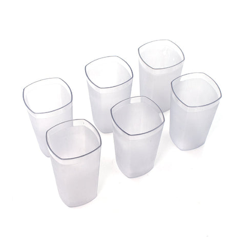 Set of 6 Ganesh Decent 350ml glasses, shown from various angles.