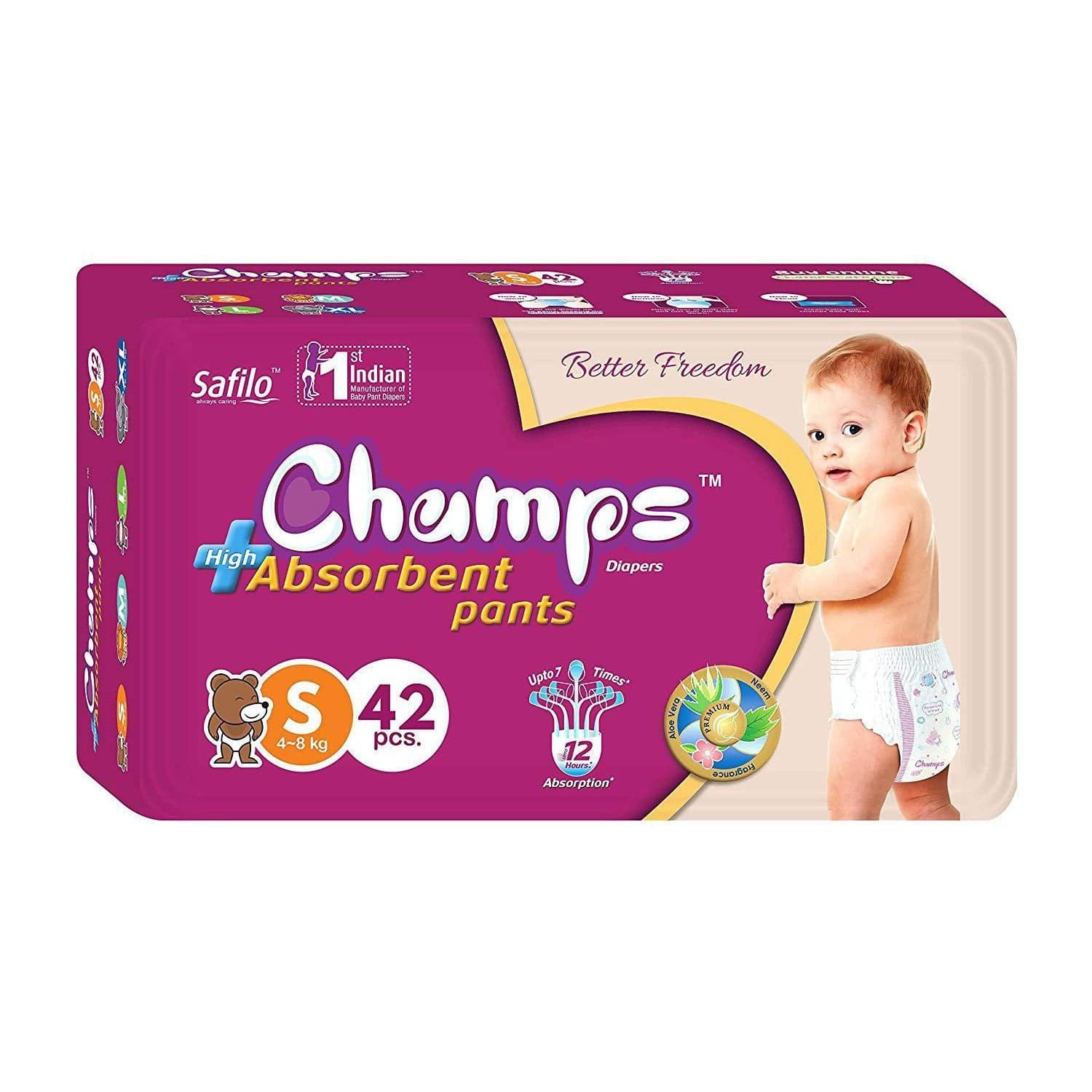 Premium Champs High Absorbent Pant Style Diaper Small, Medium and Large Size Diaper - jugaad.shop