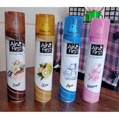 Air Freshener  | Used In Office, Home, Hotels, Banquets, Carpet Etc, Room Spray Air Freshener, Mix Fragrance Lemon, Kiwi, Blossom, Aqua, Cafet (300 Ml Approx / 1 Pc) - jugaad.shop