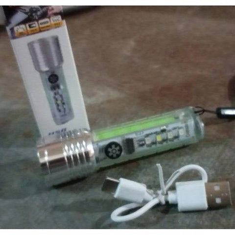 Pattern Flashlight USB Flashlight Rechargeable LED Torch Light (1 Pc) - jugaad.shop